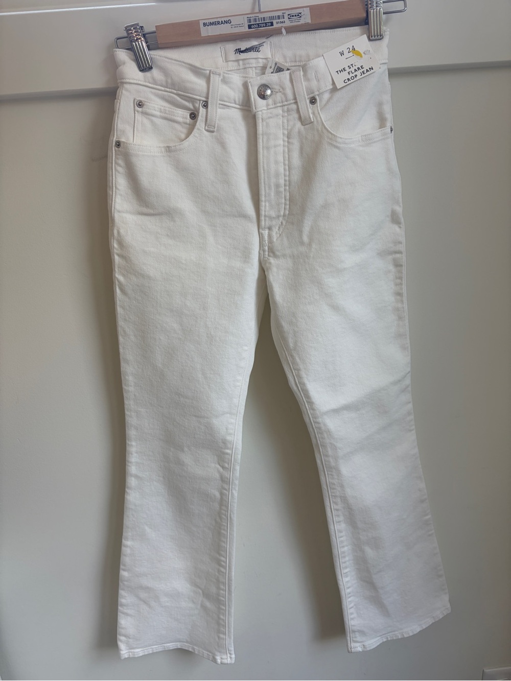 Madewell White stretch flare jean - size 24